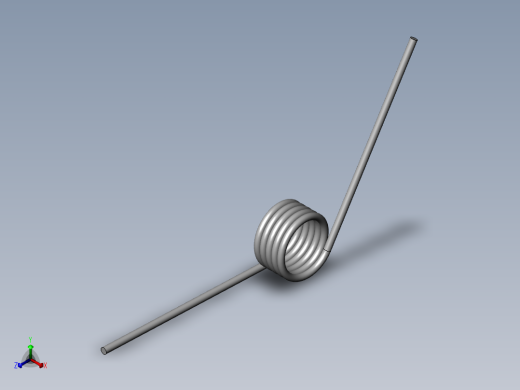 异形弹簧-9271K699_MUSIC-WIRE STEEL TORSION SPRING正等轴测缩略图