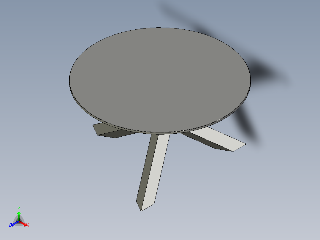 桌子(4)正等轴测图