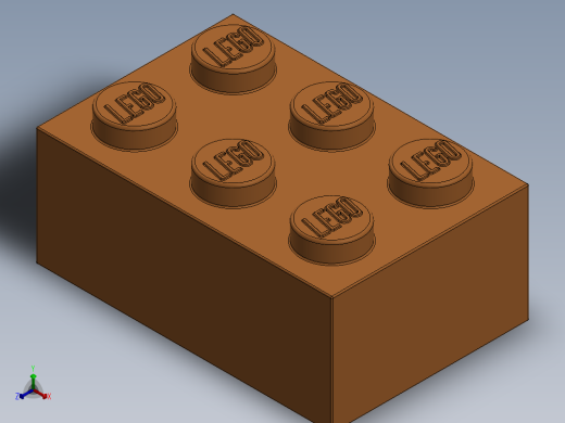 乐高套装 4421基本积木-4153826 - 3002 Bright Orange Brick 2 x 3.SLDPRT