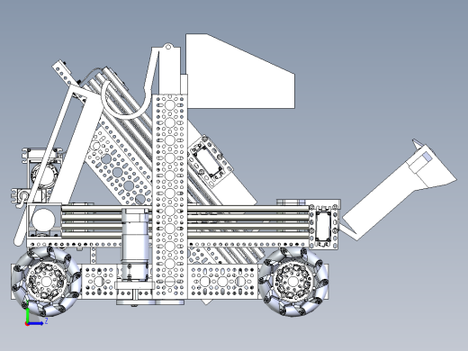 FTC拾取和放置机器人比赛小车Solidworks设计 附STEP格式左视缩略图