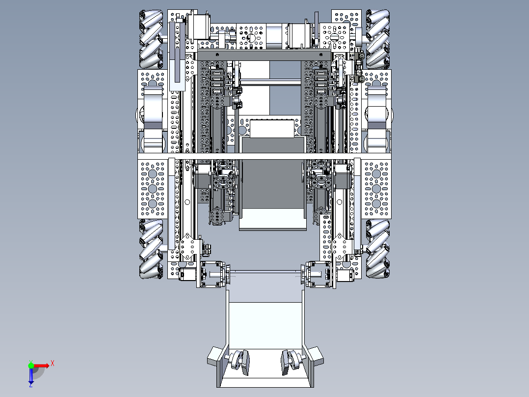 FTC拾取和放置机器人比赛小车Solidworks设计 附STEP格式俯视图