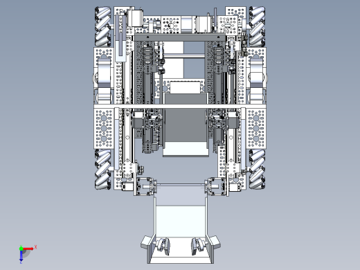 FTC拾取和放置机器人比赛小车Solidworks设计 附STEP格式俯视缩略图