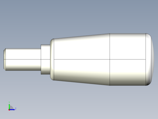 把手(迴轉)2453-3D多系列多零件图纸模型左视缩略图