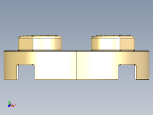 乐高零件 4032 板 2 x 2 圆形-4032 Light Brick Yellow Plate 2 x 2 Round.STEP前视缩略图