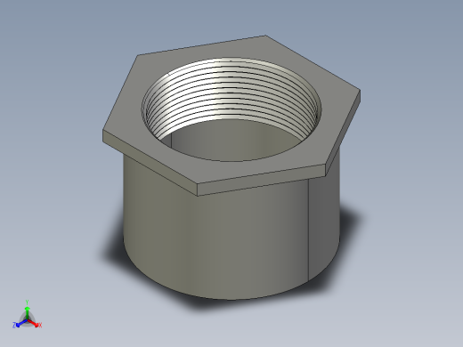 船舶管路系统SeaCor_ReducerBushing_FPTxSPIG_37J138292_2.5in x 2in正等轴测缩略图