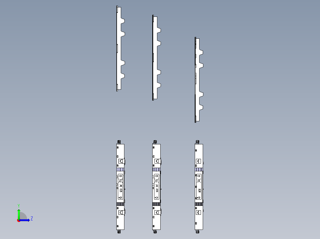 红旗电动汽车三款电池盒及底板左视图