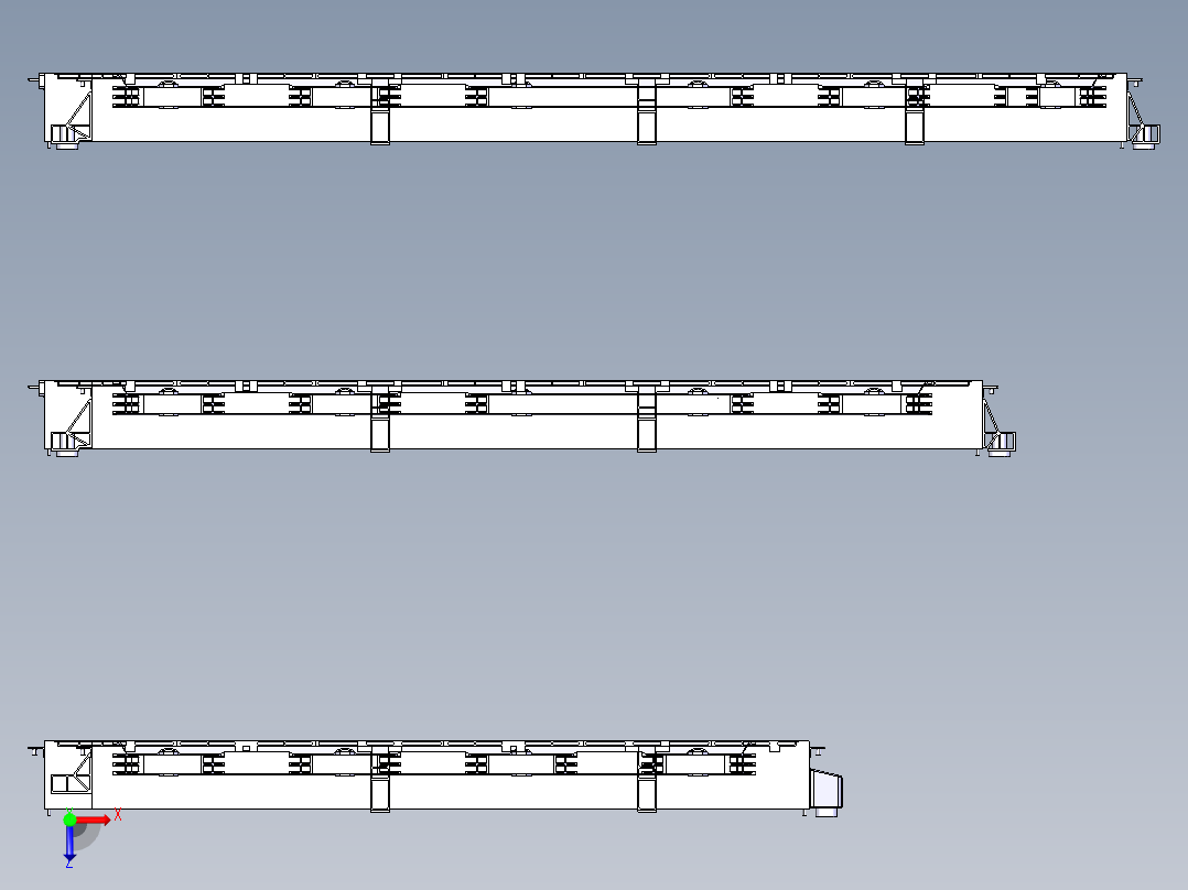 红旗电动汽车三款电池盒及底板俯视图