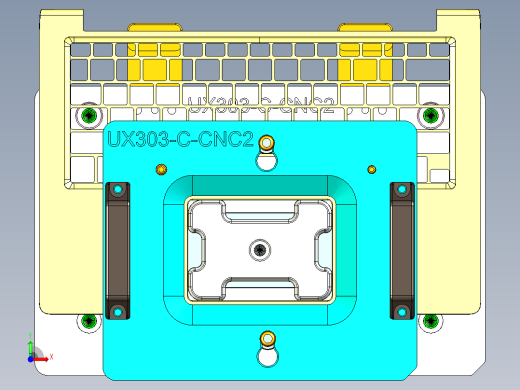 UX303-C-笔记本CNC工装夹具三维模型CNC2-0924前视缩略图