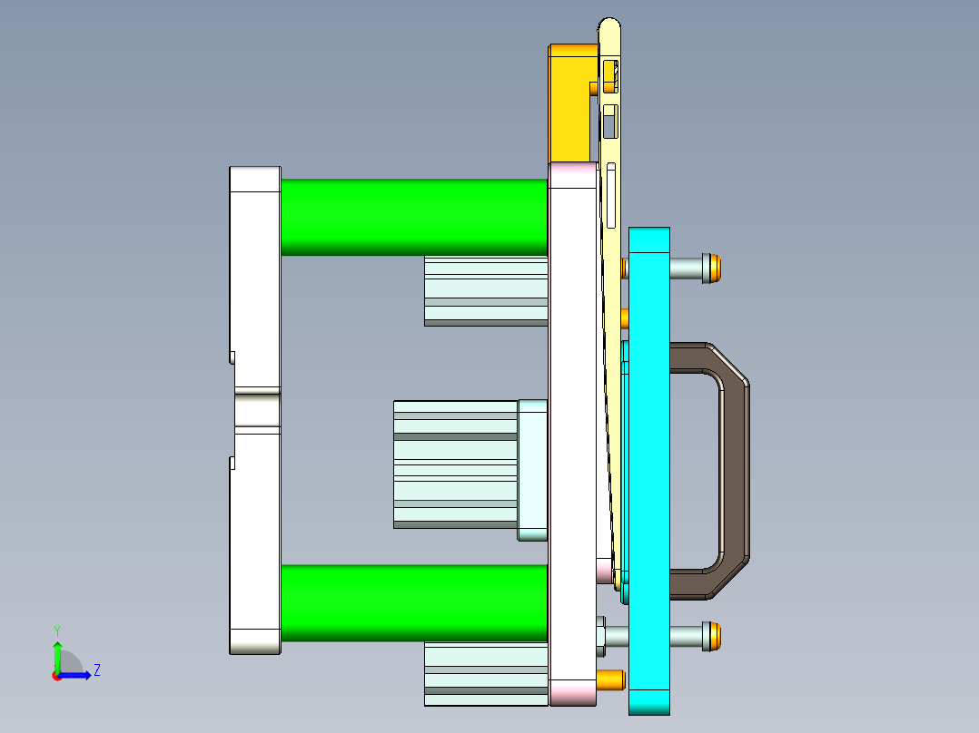 UX303-C-笔记本CNC工装夹具三维模型CNC2-0924左视图