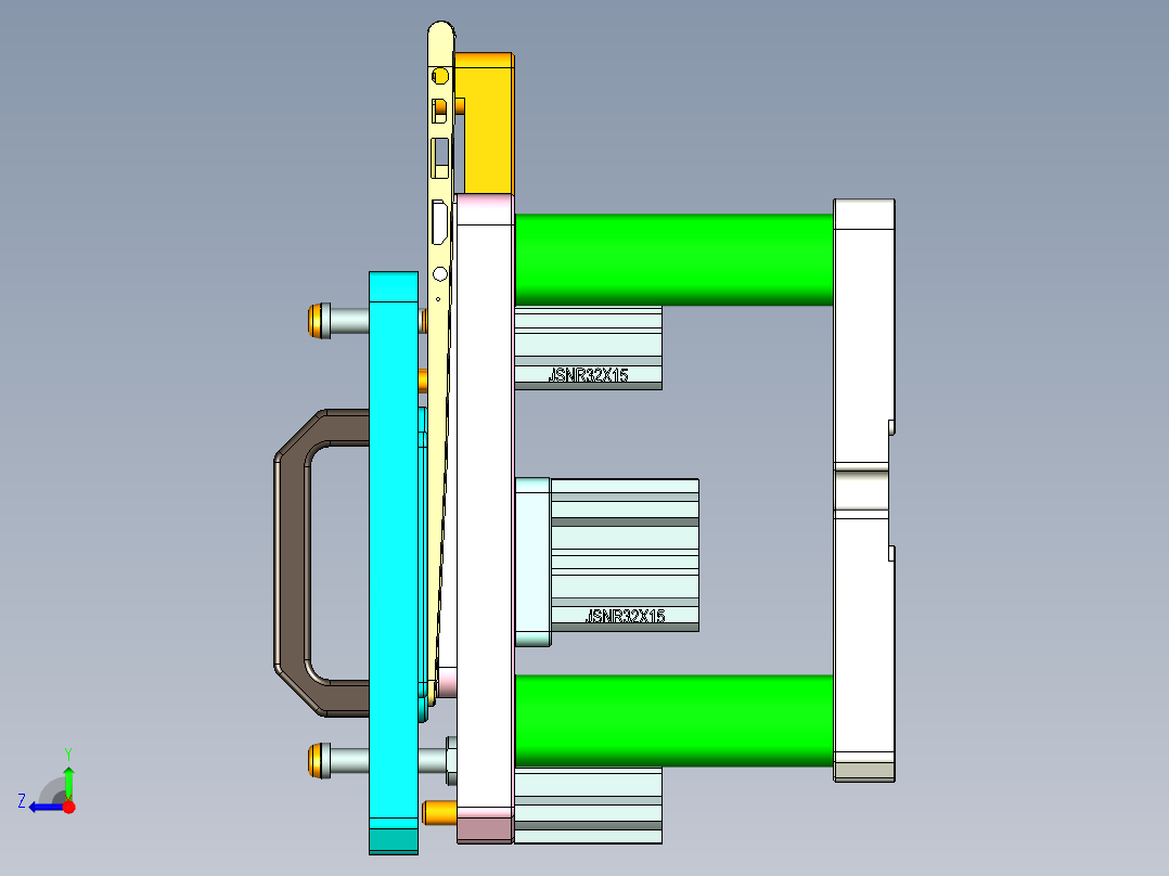 UX303-C-笔记本CNC工装夹具三维模型CNC2-0924右视图