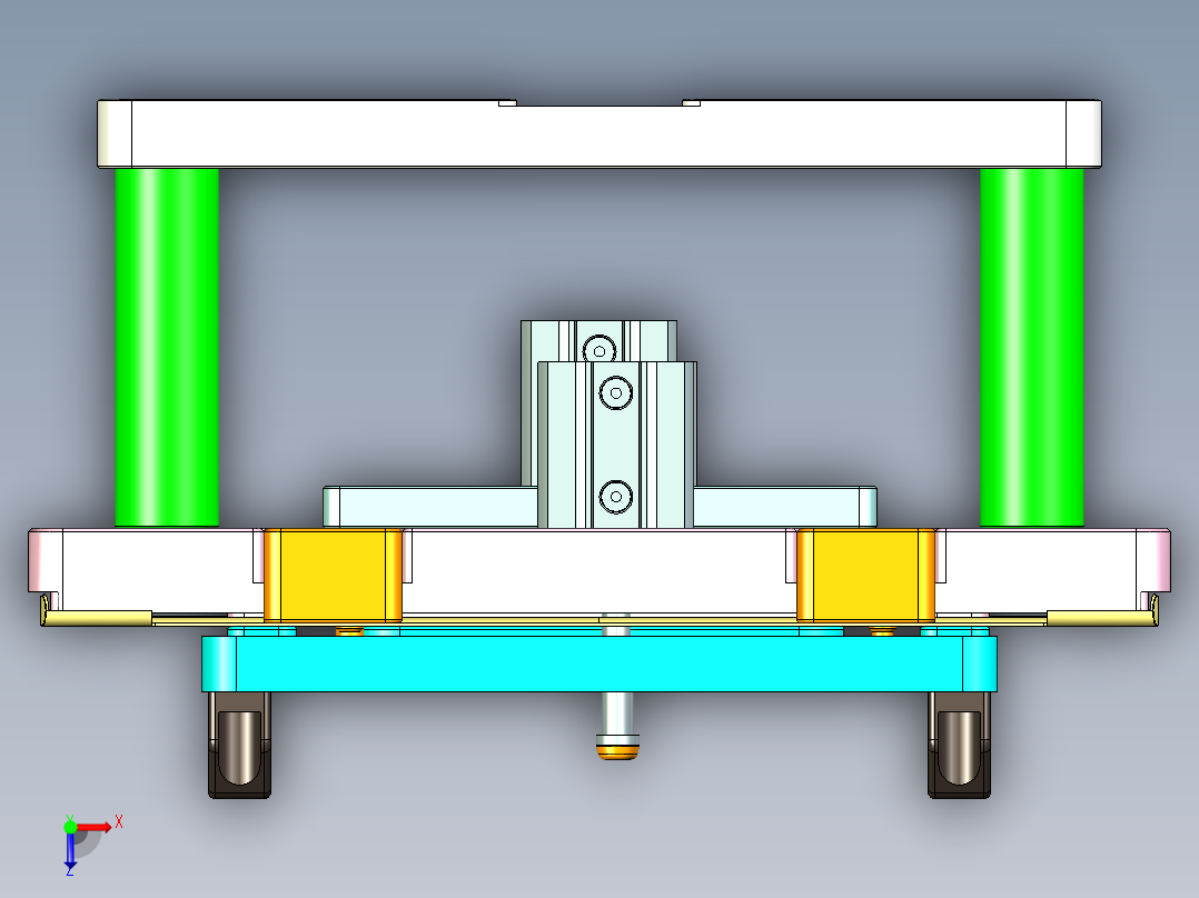 UX303-C-笔记本CNC工装夹具三维模型CNC2-0924俯视图