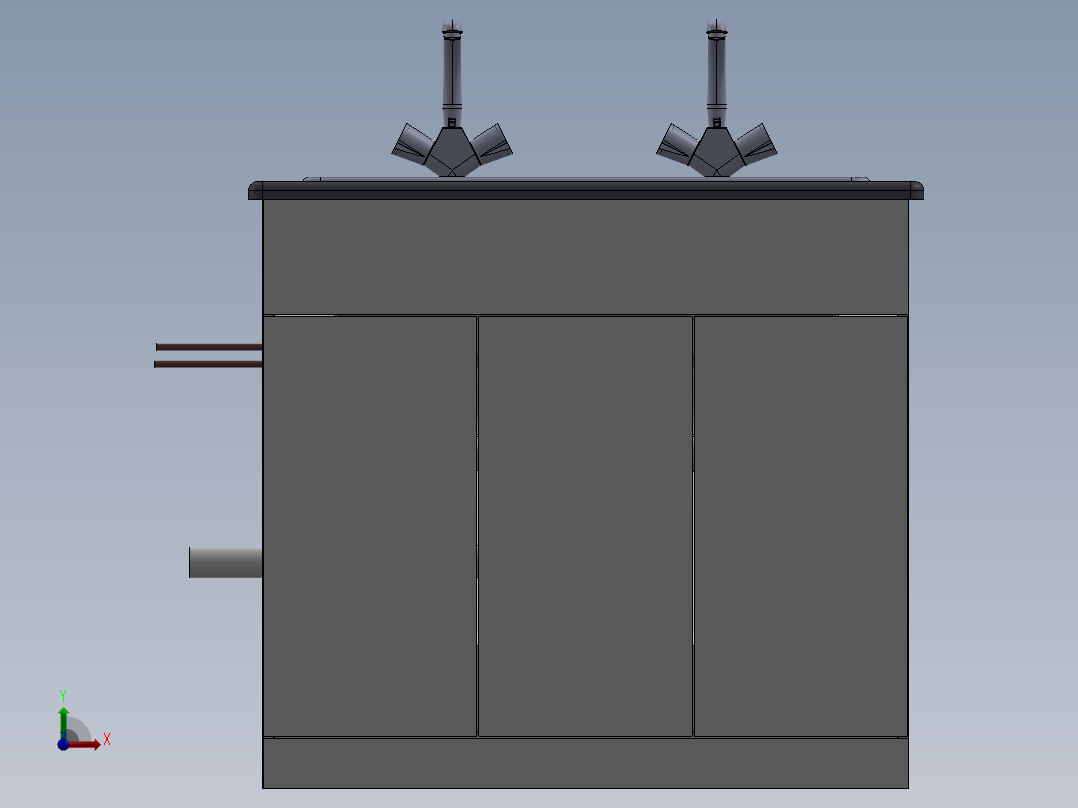 水槽、不锈钢水槽(5)前视图