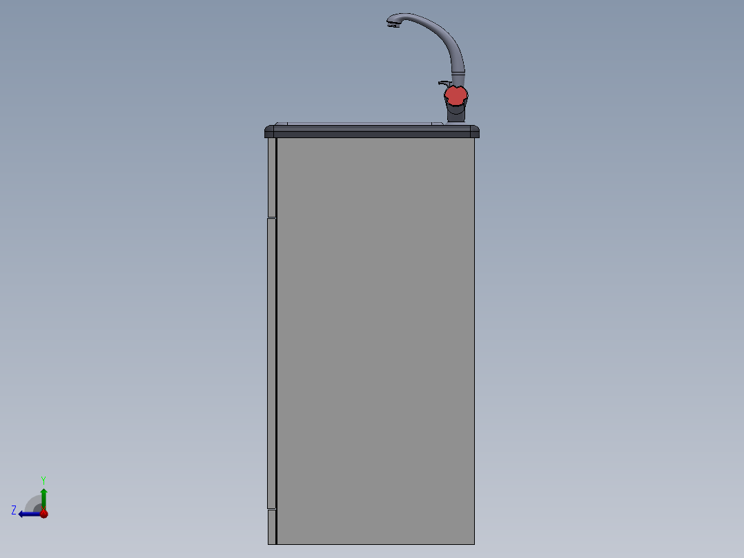 水槽、不锈钢水槽(5)右视图