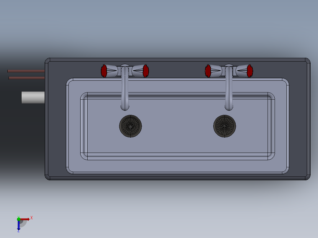 水槽、不锈钢水槽(5)俯视图