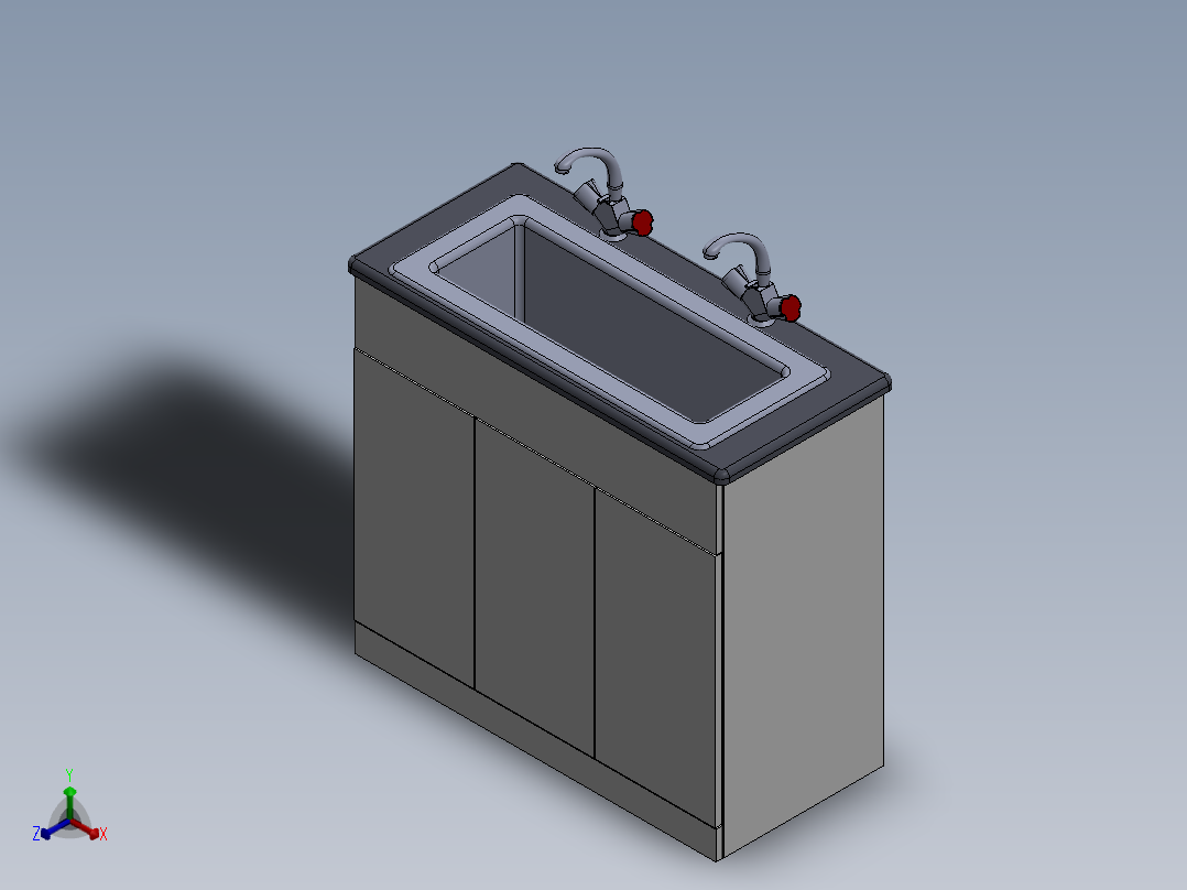 水槽、不锈钢水槽(5)正等轴测图