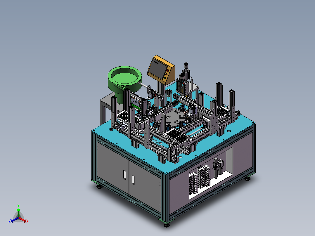 2023.02月-传感器封焊设备（sw20可编辑+工程图）正等轴测图