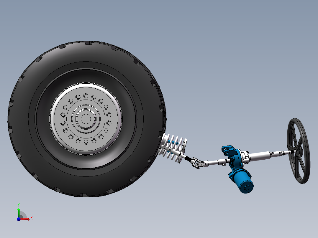 汽车转向装置前视图