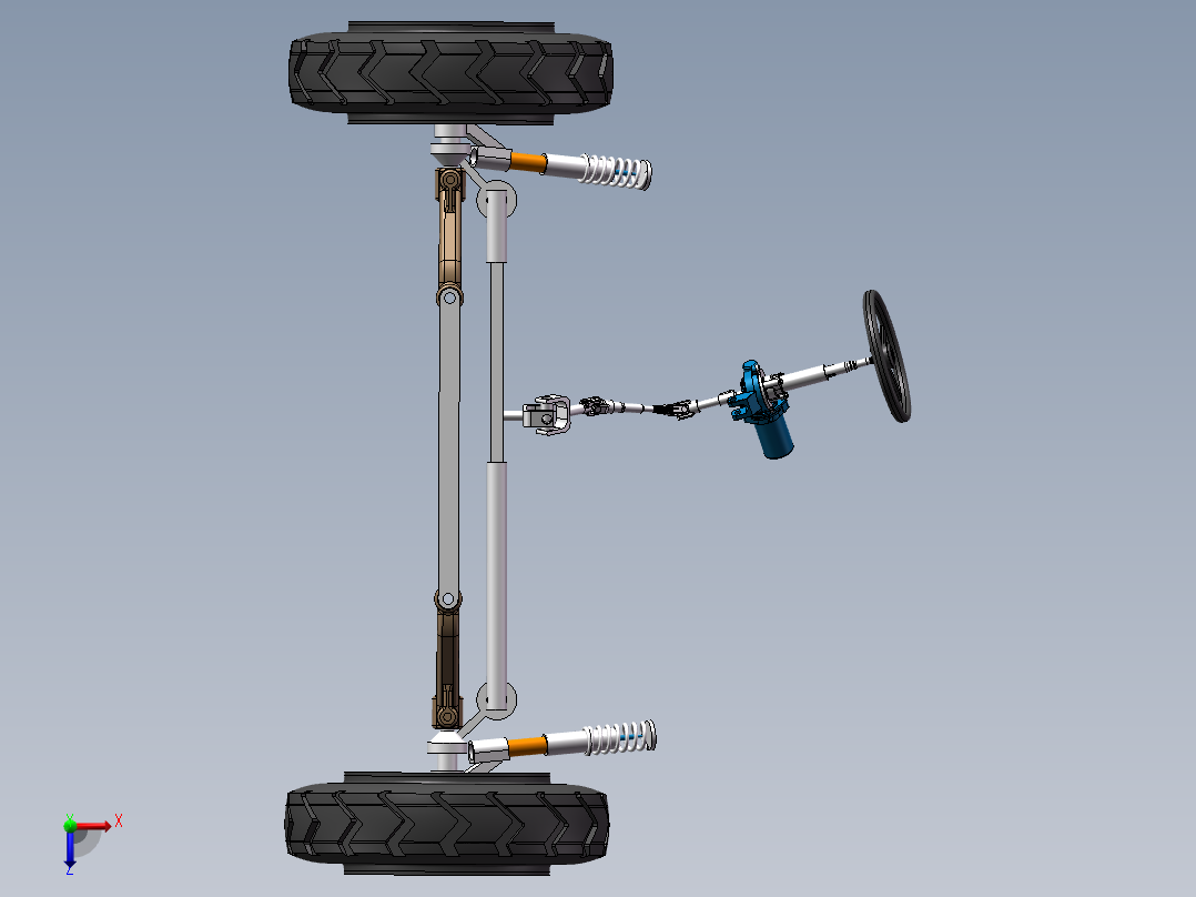 汽车转向装置俯视图