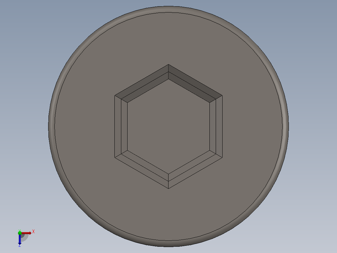 Screw_DIN_912_M2x3F_A2.SLDPRT公制内六角螺钉俯视图