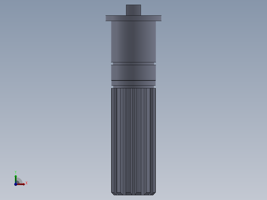液压泵面和杆前视图