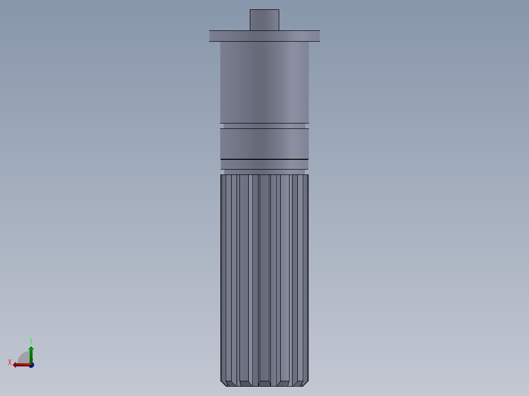 液压泵面和杆后视图
