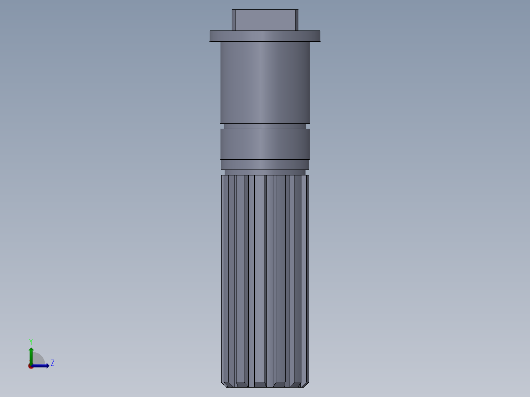 液压泵面和杆左视图
