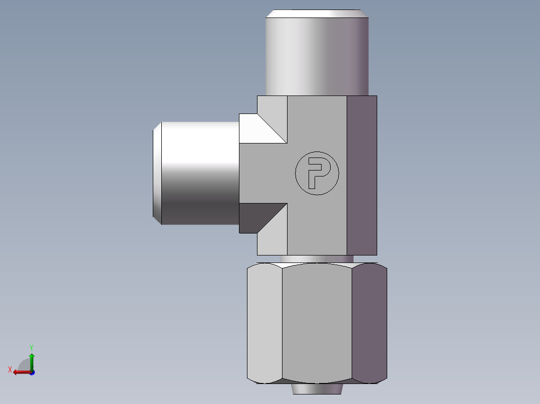 CC+CD 三通组合接头、CC-12后视图