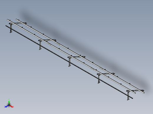 光伏支架三维效果