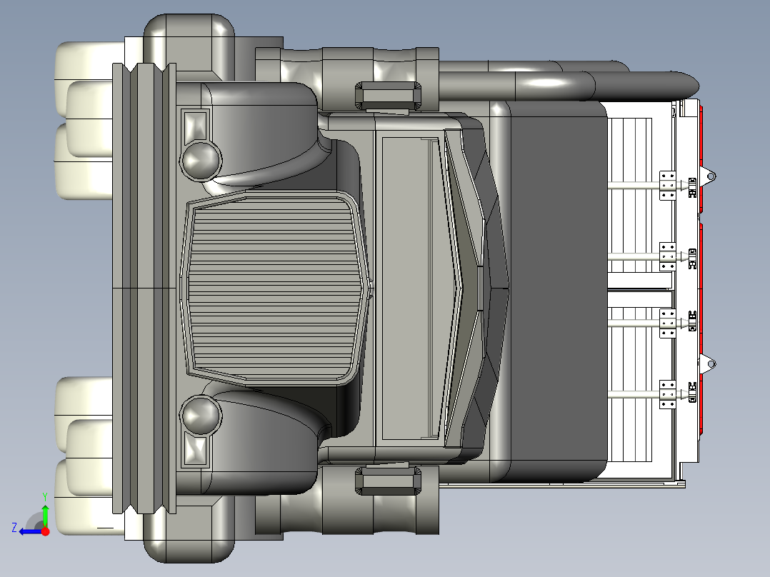 移动活动旅游房车设计右视图