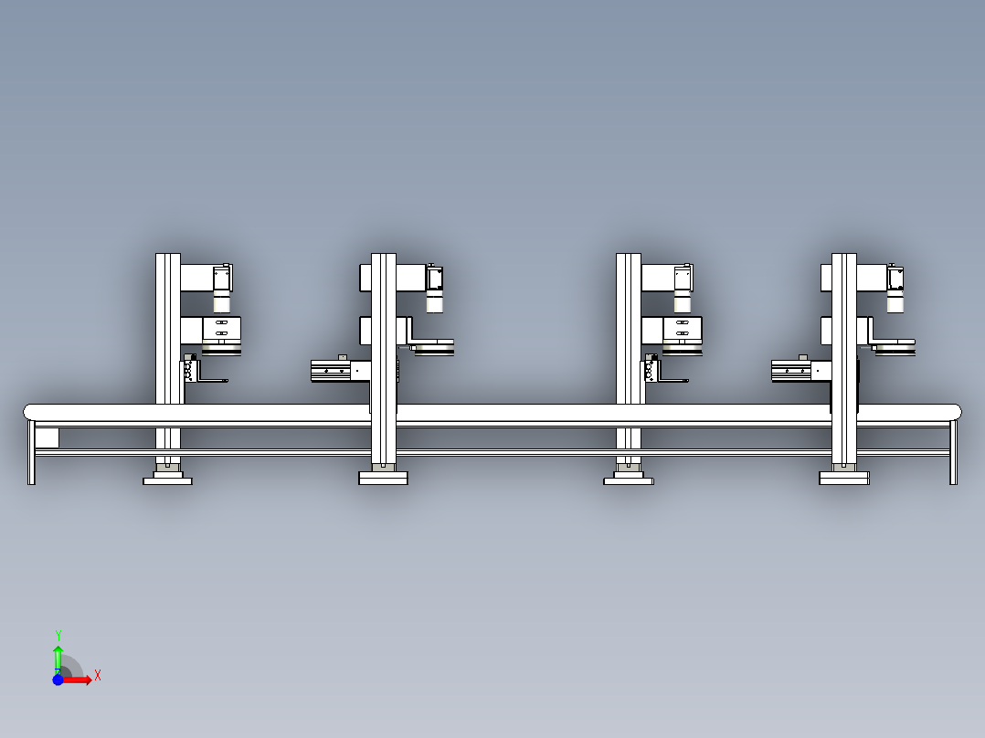生产线产品的视觉检测前视图