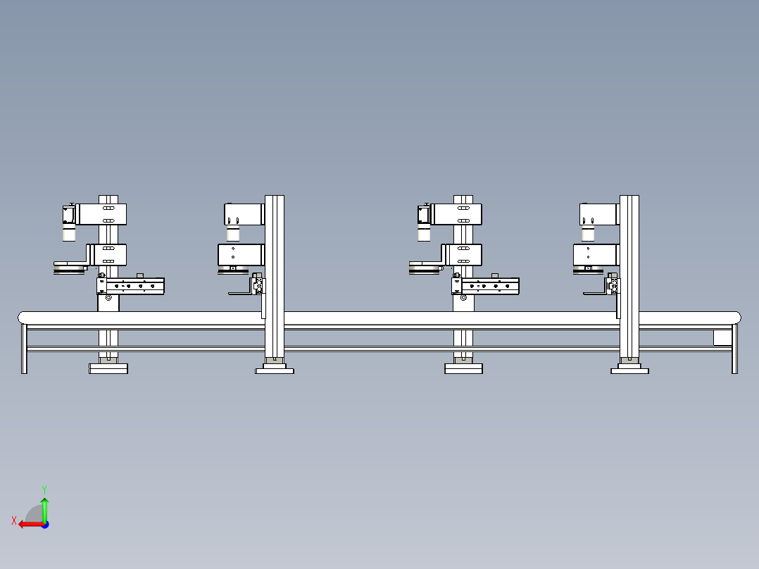 生产线产品的视觉检测后视图