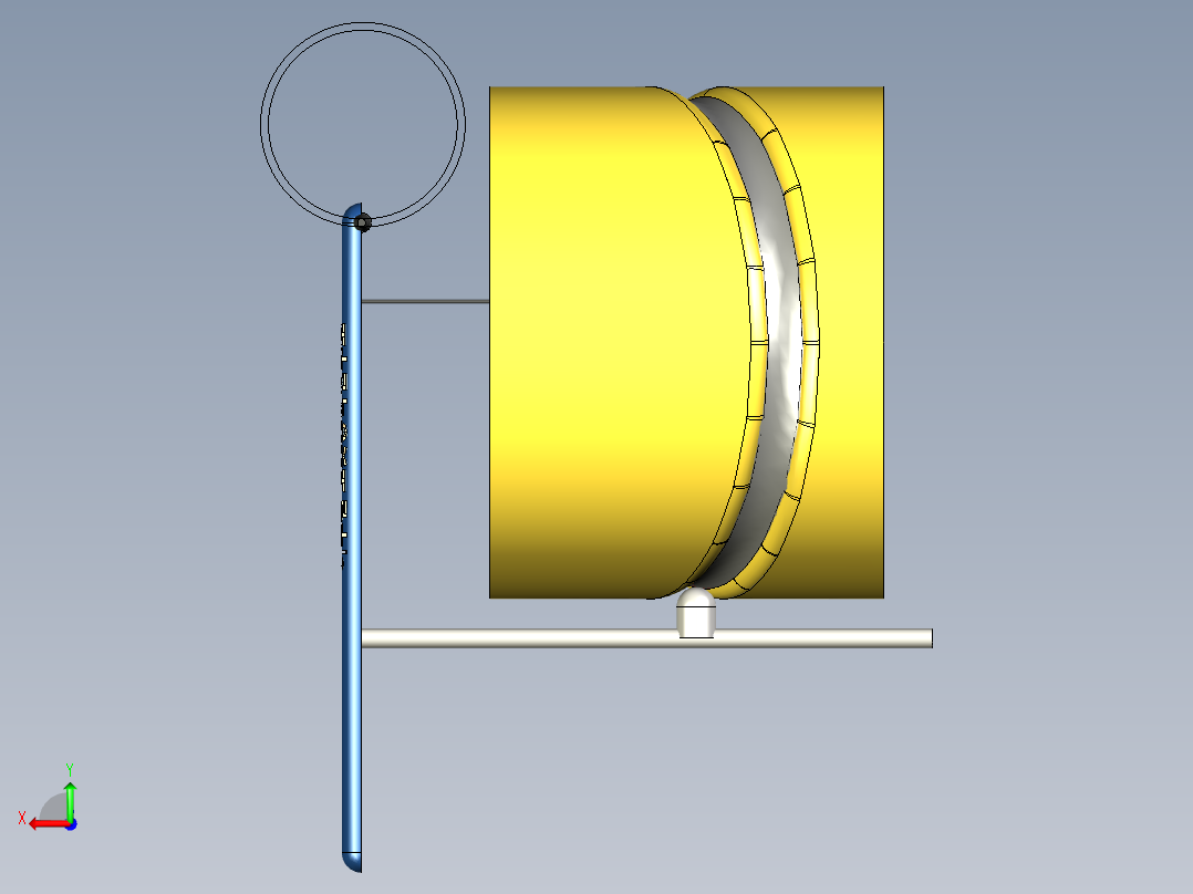 混合凸轮机构后视图