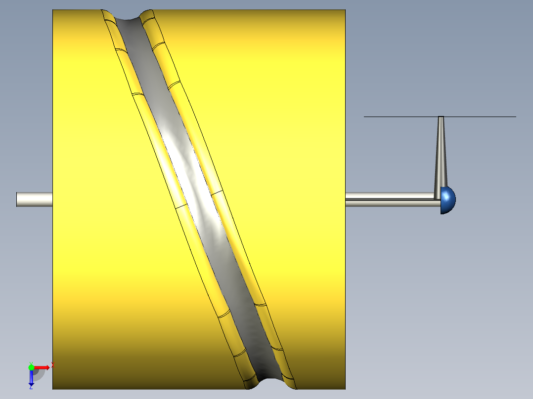 混合凸轮机构俯视图