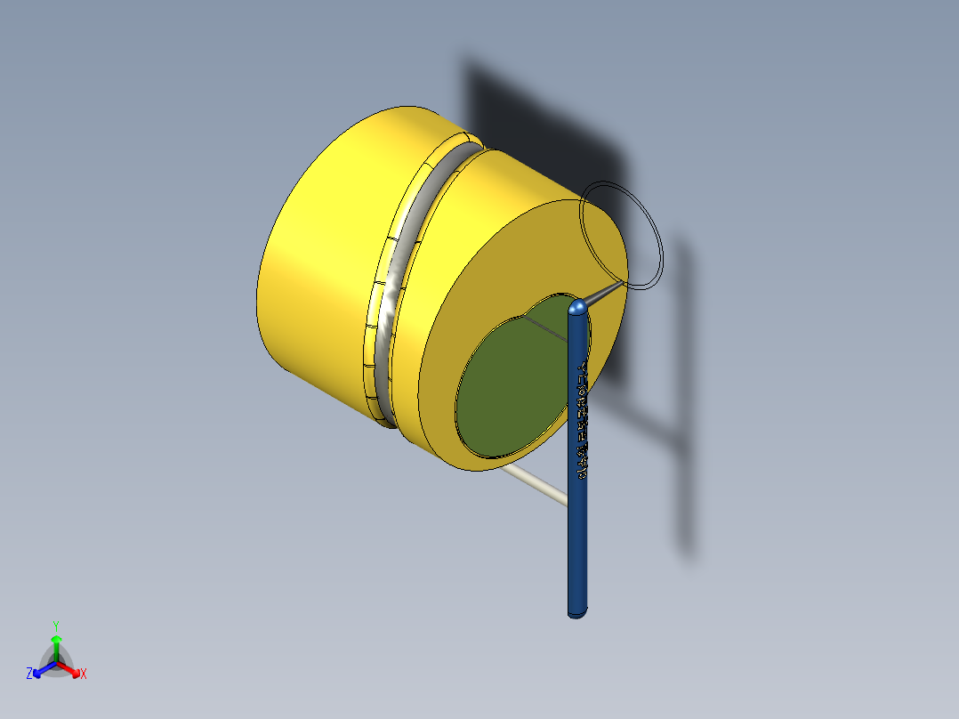 混合凸轮机构正等轴测图