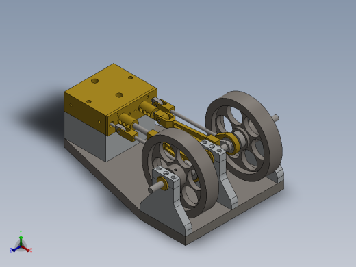 蒸汽机2-cylinder-horizontal-mill-steam-engi-模型格式为 sw