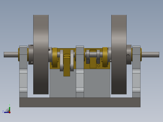 蒸汽机2-cylinder-horizontal-mill-steam-engi-模型格式为 sw右视缩略图
