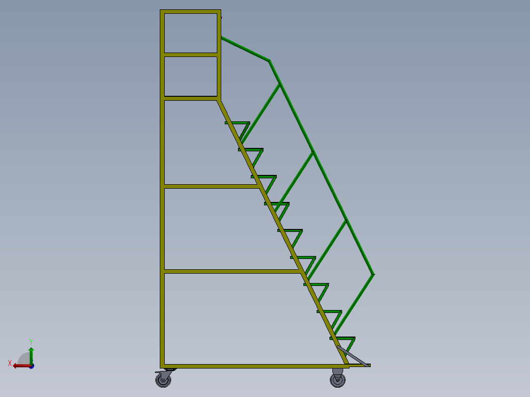 3.5米活动梯后视图