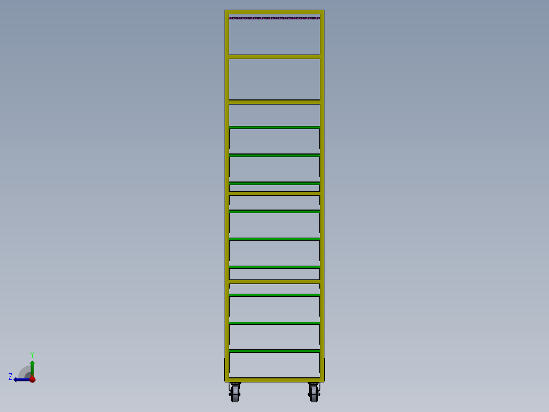 3.5米活动梯右视图