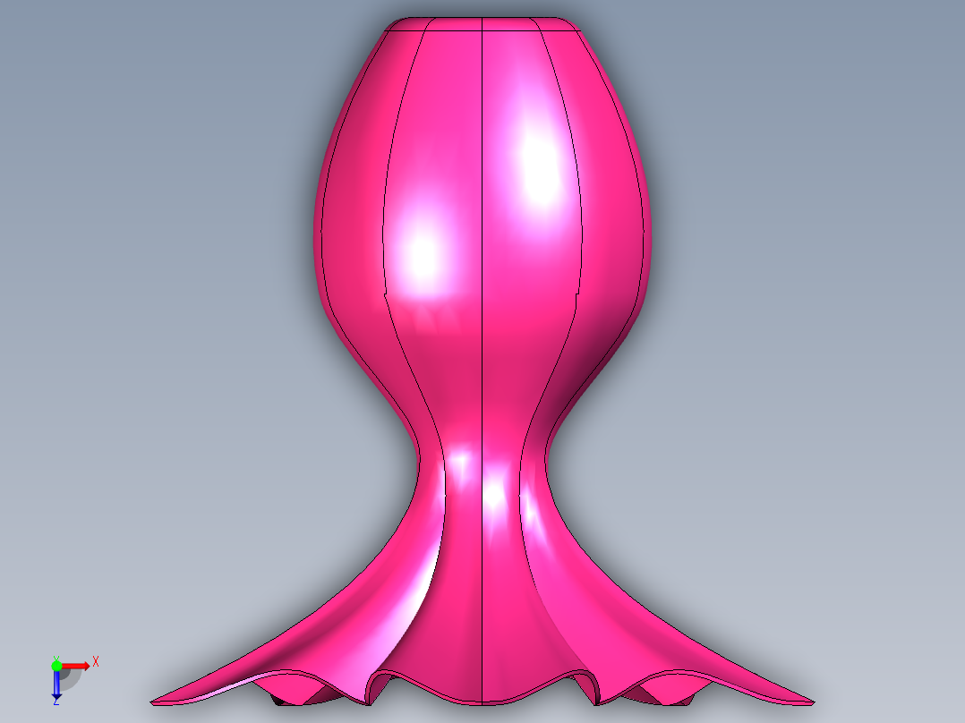 花瓣型花瓶俯视图