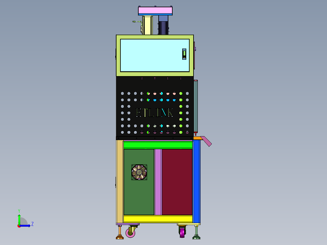 保护壳压制超纤生产线左视图