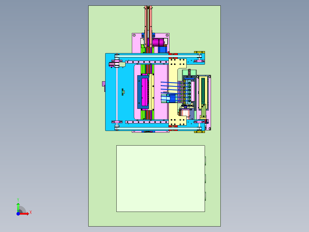 钢薄板的电阻点焊机前视图