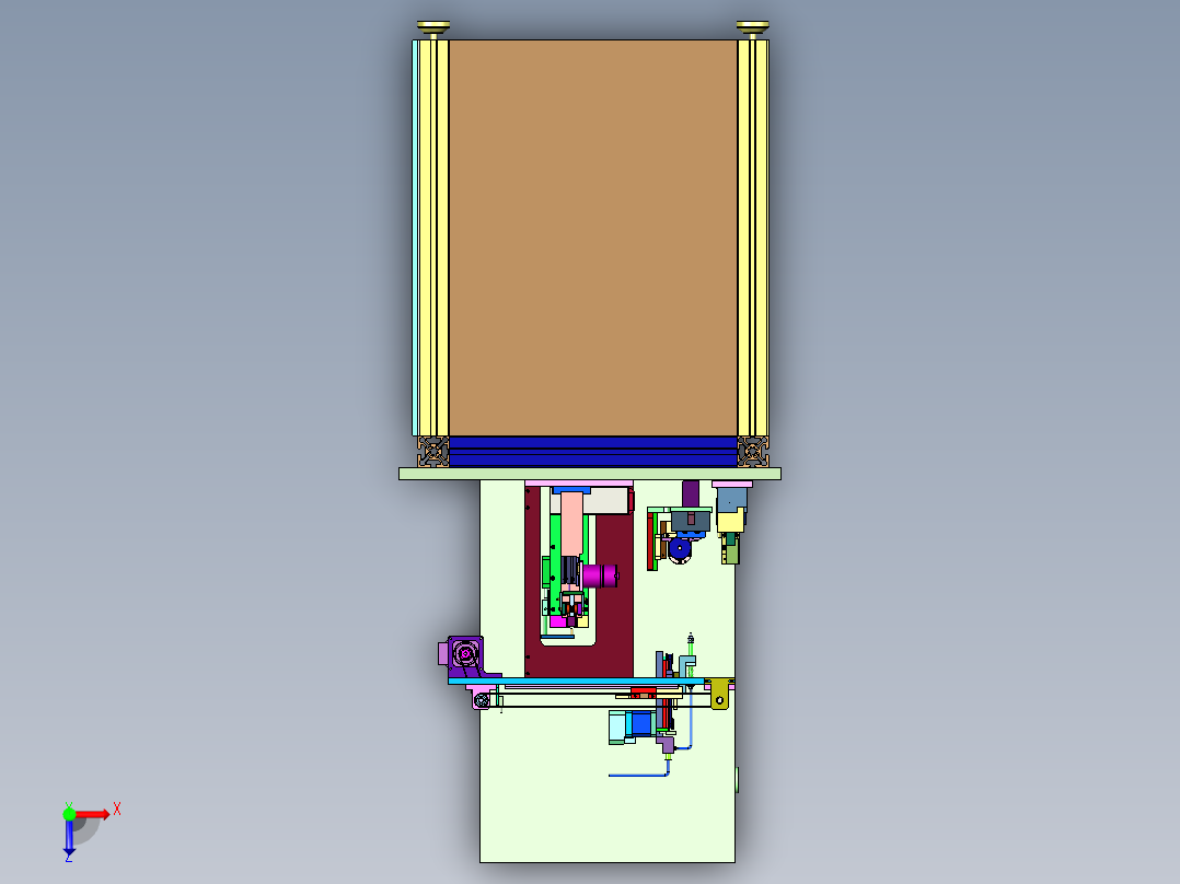 钢薄板的电阻点焊机俯视图