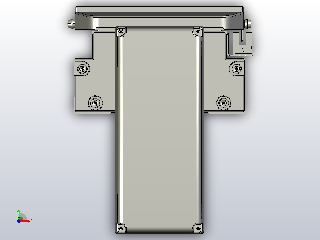 TH12-L300-B5-BM轨道内嵌式模组滑台前视图