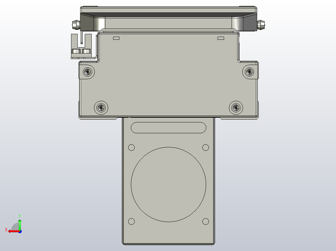 TH12-L300-B5-BM轨道内嵌式模组滑台后视图