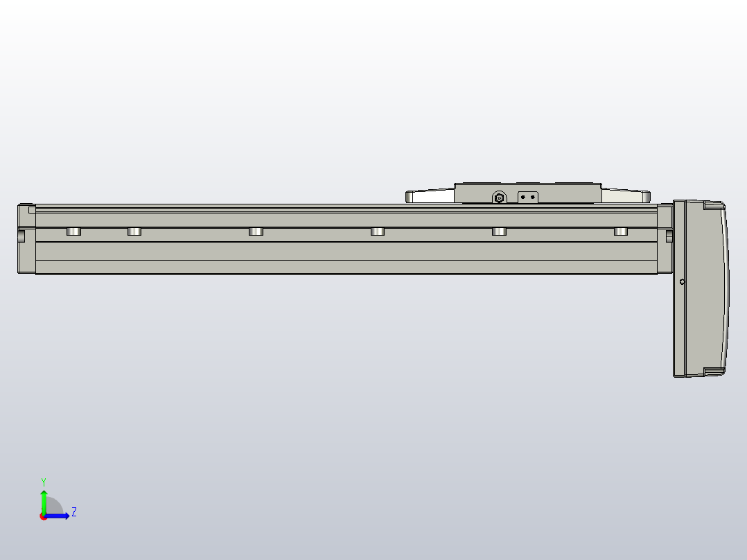 TH12-L300-B5-BM轨道内嵌式模组滑台左视图