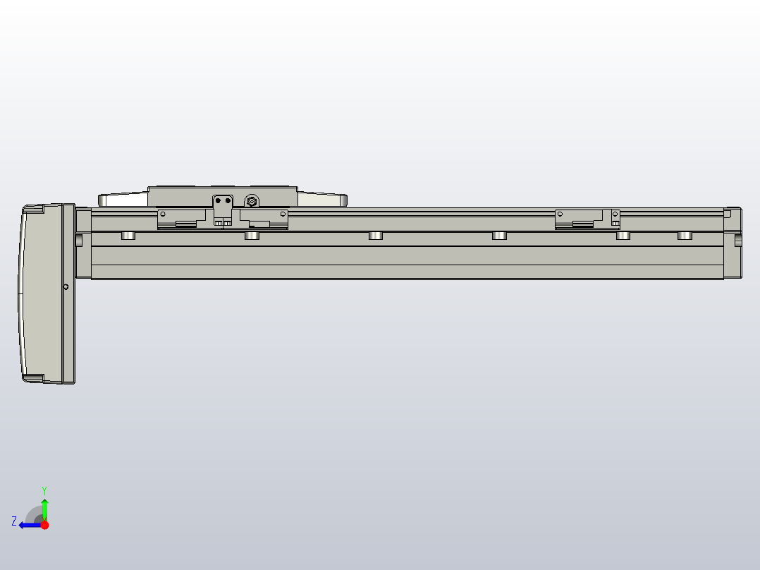 TH12-L300-B5-BM轨道内嵌式模组滑台右视图