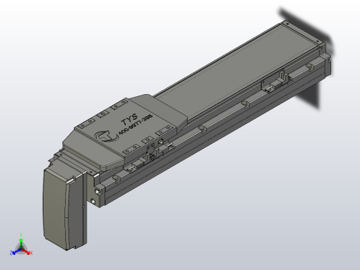TH12-L300-B5-BM轨道内嵌式模组滑台正等轴测缩略图