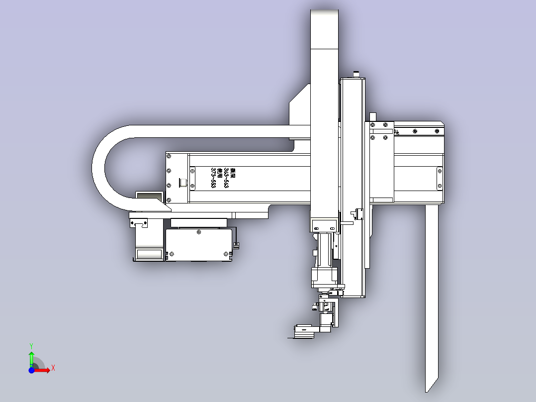一款电子产品全自动贴膜机3D模型前视图