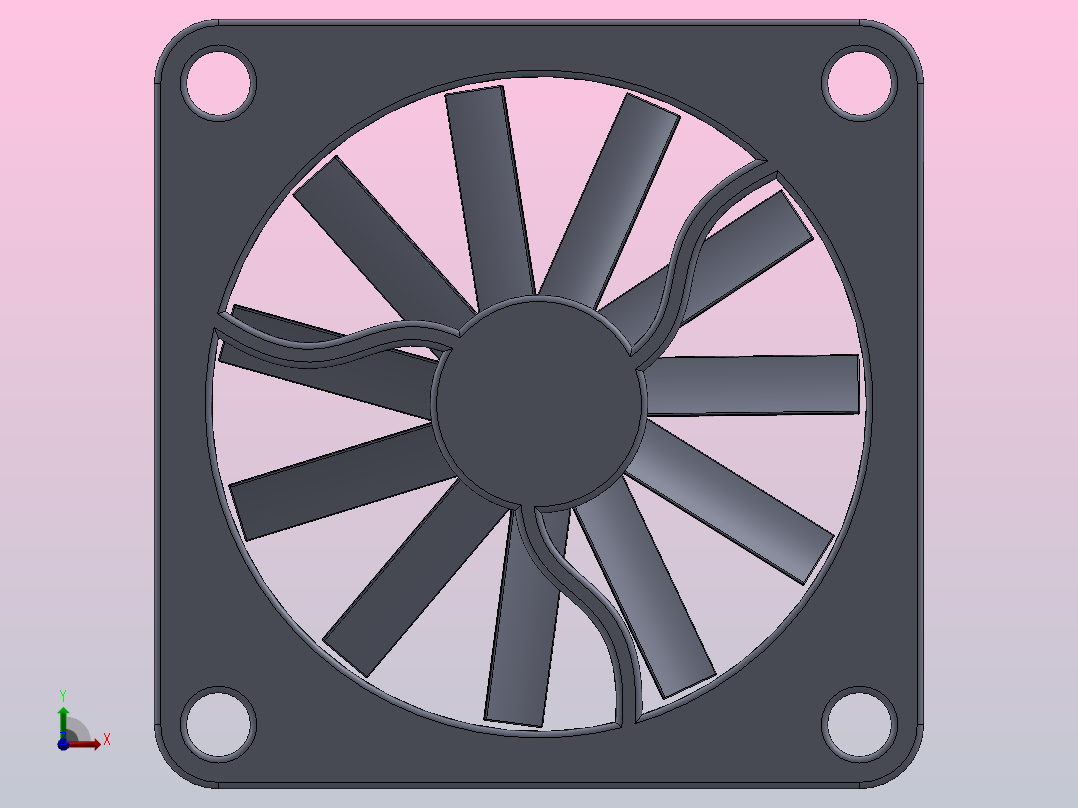 cpu散热风扇前视图