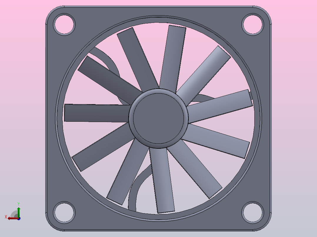 cpu散热风扇后视图